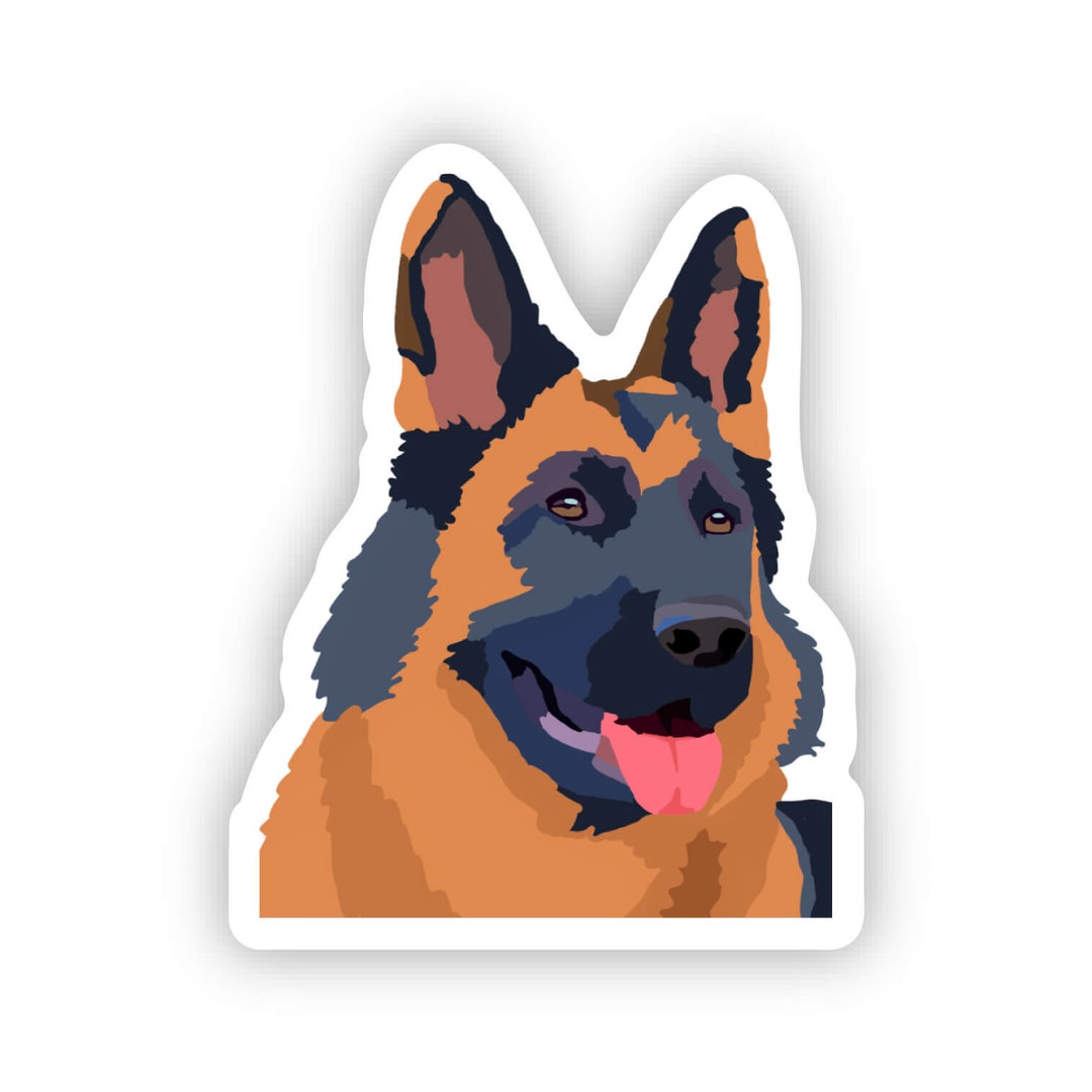 German Shepherd Vinyl Decal V1 - Dog Puppy GSD Alsatian Wolf Canine - Die Cut St