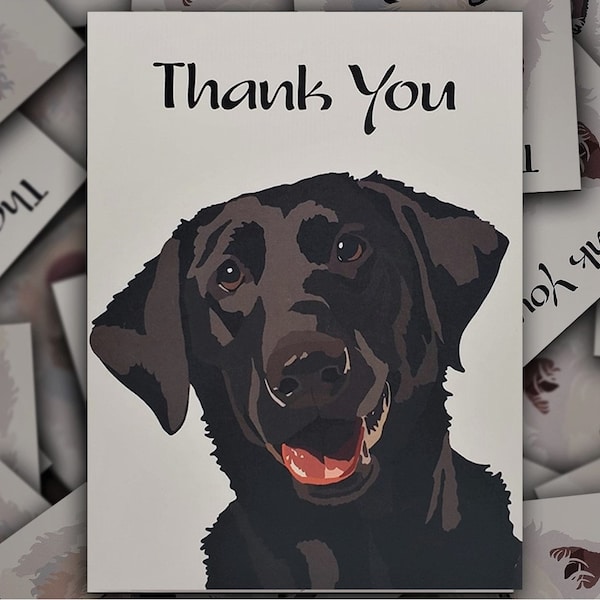 Black Lab Thank You Notes Etsy