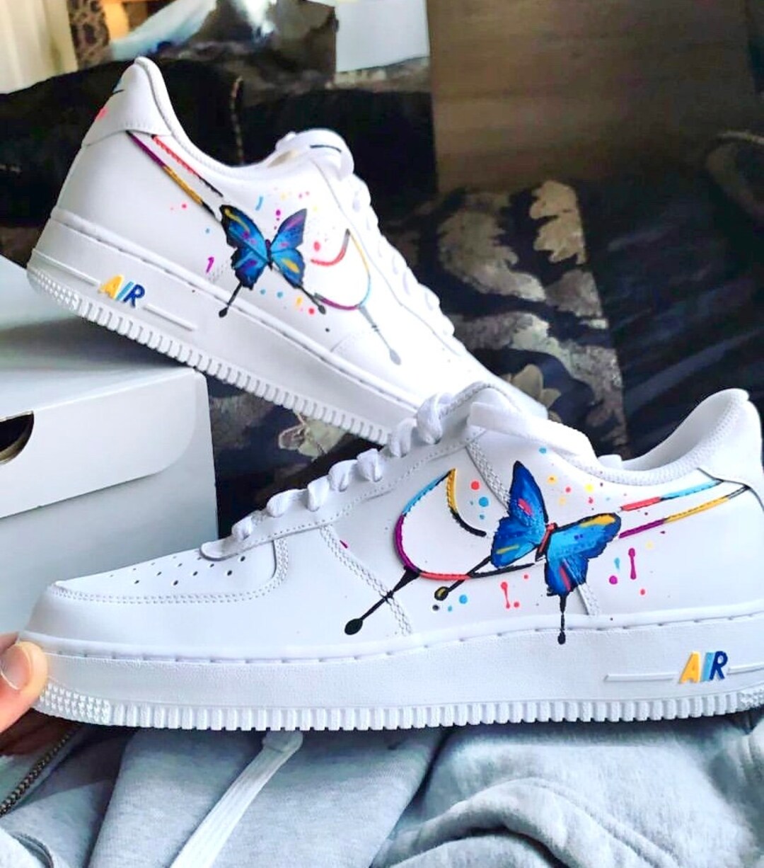 womens butterfly air force ones