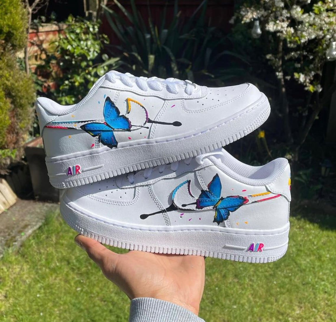 womens butterfly air force ones