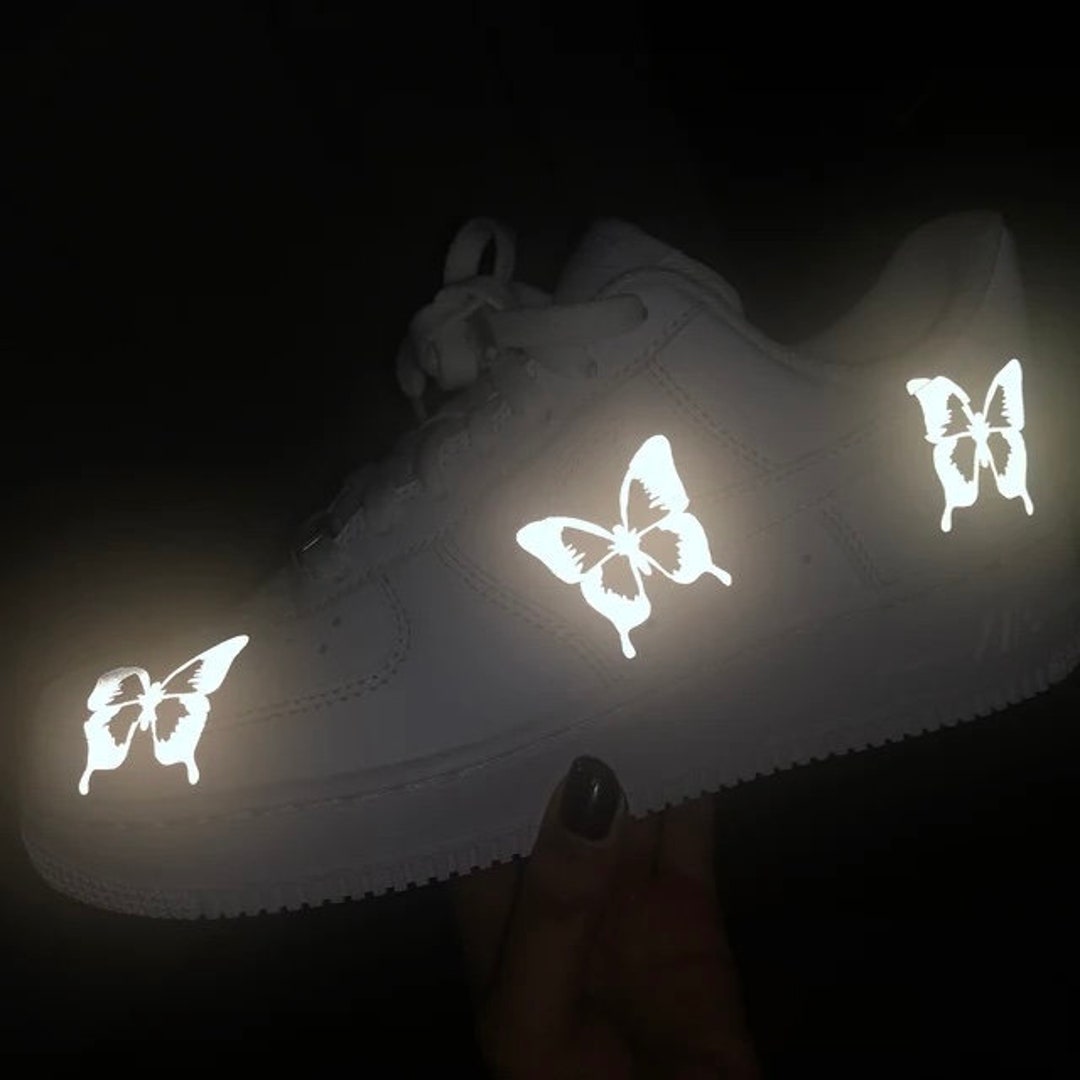 custom air force 1 reflective butterfly