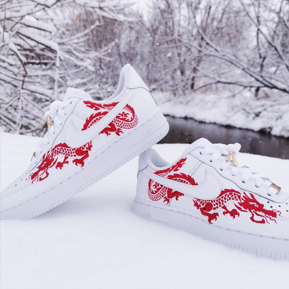 Custom AIR FORCE 1 - Red slime – TA Customs