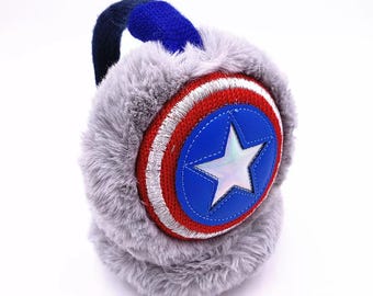 Plush Knitt Earmuffs one size for boys and girl's made with Faux fur