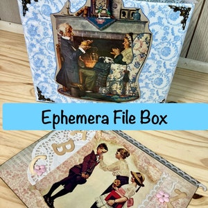 ephemera storage box for ephemera storage container for junk journal supplies storage folder for ephemera envelope storage vintage ephemera