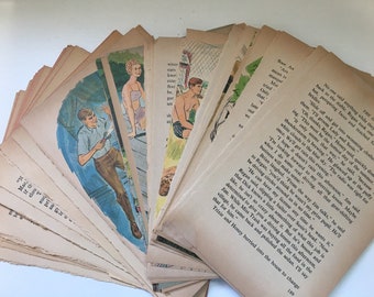 Vintage Book Pages: 1950s-60s Ephemera for Junk Journals