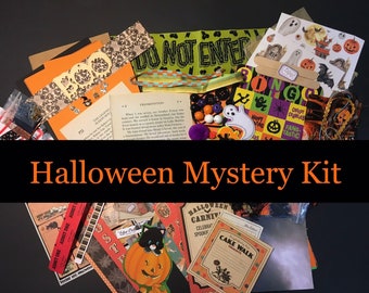 Halloween Junk Journal Kit – Mystery Theme, 100+ Pieces