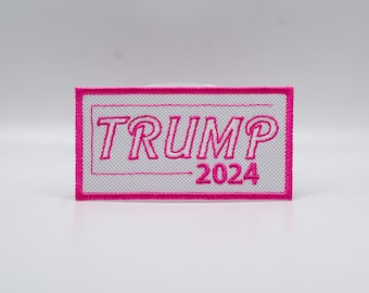 Girlie Trump 2024 Iron-On Patch | Make America Great Again Trump 2024 | American Patch | Cuteservative | Gift for Her | FJB |Women For Trump
