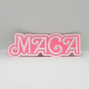 MAGA Girly Pink Iron-on Patch Patriotic Hook & Loop Patches Made in the USA Products Conservative Gifts Patches