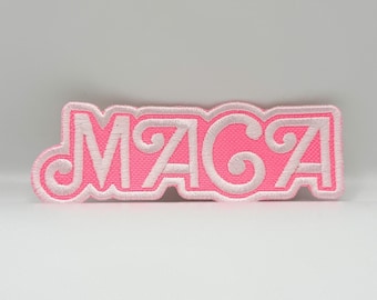 MAGA Girly Pink Iron-on Patch Patriotic Hook & Loop Patches Made in the USA Products Conservative Gifts Patches