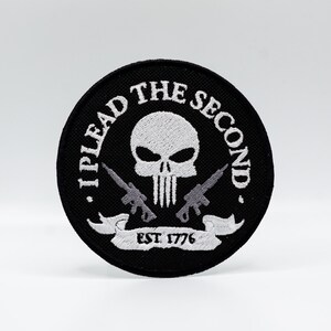 I Plead the Second Iron On or Hook & Loop Patch | Second Ammendment | Military Tactical Yellow Flag Patch | Merica Gift | Tactical Patch |