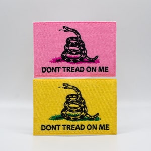 Don&#39;t Tread On Me Flag Iron On or Hook & Loop Patch | Gadsden Flag | Military Tactical Yellow Flag Patch | Merica Gift | Tactical Patch |