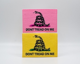 Don't Tread On Me Flag Iron On or Hook & Loop Patch | Gadsden Flag | Military Tactical Yellow Flag Patch | Merica Gift | Tactical Patch |