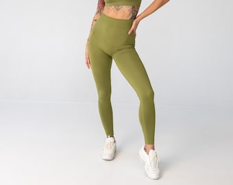 Olive leggings|flexible leggings|leggings|workout leggings|seamless clothes|sport leggings|sustainable leggings|yoga Legging