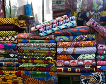 Afrikanischer Wax Print, African Fabric Yard, 6 Meter Bündel