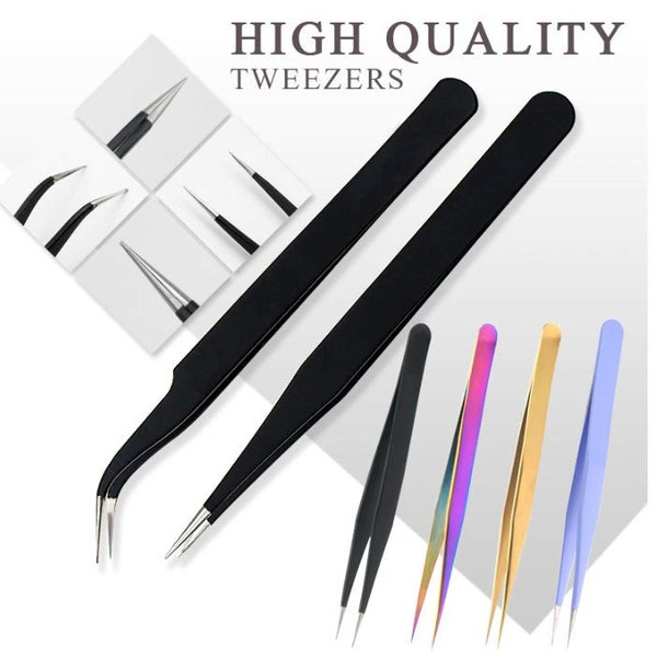 Precision Tweezers for Jewelry Making and Arts, Crafts Projects Available in Multiple Varieties