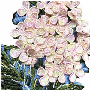 Floral SET 2 pieces 3D Applique Handmade Embroidery Patches with multi-layer elements for Dress, Costume, Party, Decoration, Accessories