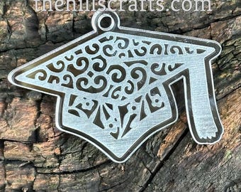 Mirror Acrylic Grad Cap Trinket: Homecoming Mum, Bag Tag