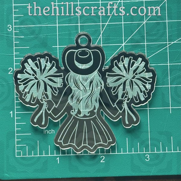 Mirror Acrylic Drill Team Trinket: Homecoming Mum Charm