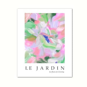 Le Jardin V2, Le Jardin Print, French Poster, Abstract Print, Botanical Print, Colorful Abstract Art, Digital Download