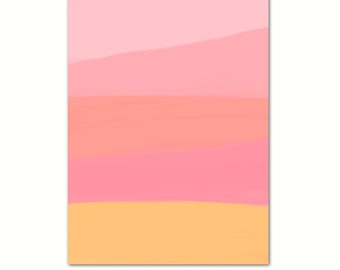 Roze strepen kunstprint, modern minimalistisch muurdecor (digitale download)
