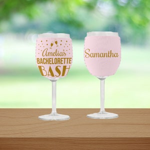 Bachelorette Bash Wine Glass Sleeve - Personalized Bachelorette Party Favor