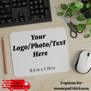 Custom Mouse Pad, Custom Photo, Logo, or Text Mouse Pad, Business Logo Mouse Pad, Photo Collage Mouse Pad, Custom Office Gift