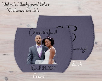 Custom Anniversary Party Favors -  Custom Wine Sleeve - Personalized Party Favors - Personalized Wine Glass Sleeve