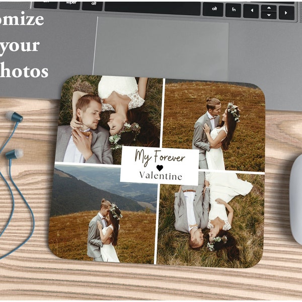My Forever Valentine, Custom Valentine's Day Gift, Personalized Anniversary Gift, Custom Mousepad, Photo Mouse Pad, Custom Image Mouse Pad