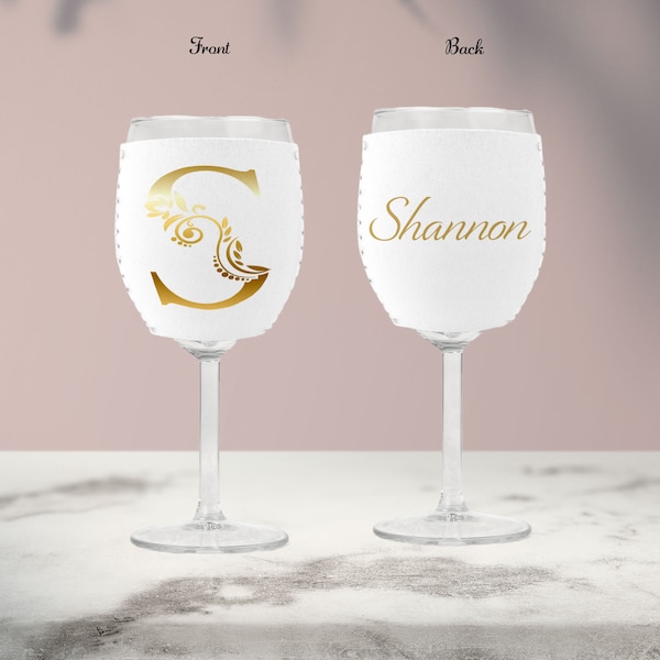 Wine Glass Koozie Etsy