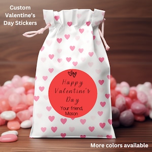 Valentine&#39;s Day Stickers for Kids, Personalized Valentine Stickers, Stickers for Classroom Valentine&#39;s Day Party, Valentine Exchange