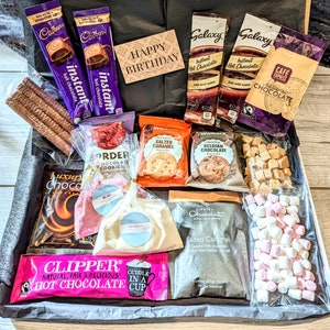 Ultimate Hot Chocolate Tasting Hamper/Biscuits/Chocolate//Sending Hugs/Birthday Gift/ Fudge/ Get Well Soon/For Her/For Him