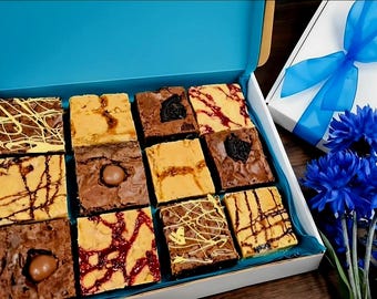 The Ultimate Letterbox Brownies & Blondies Gift | Loaded Brownie Box | Personalised Gift | Birthday, Thank You, Chocolate Brownies Delivery