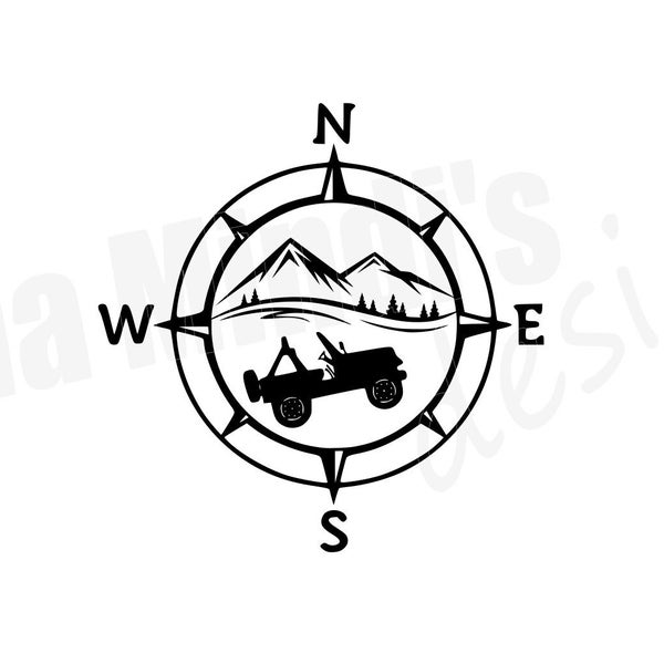 Mountain Compass SVG & PNG