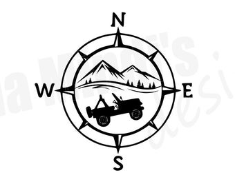 Mountain Compass SVG & PNG