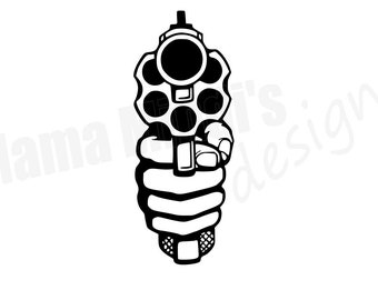 Looking Down Barrel  SVG, DXF & PNGs