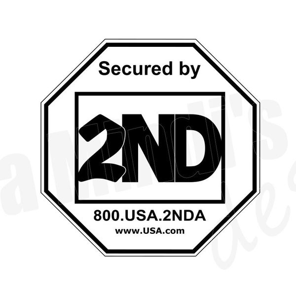 Secured By 2ND SVG & PNG - Mock ADT Design