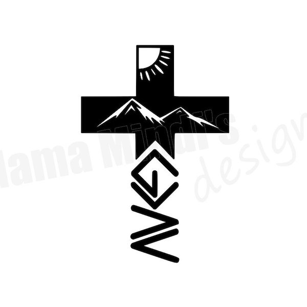 God is Greater Than The Highs And The Lows Cross SVG & PNG