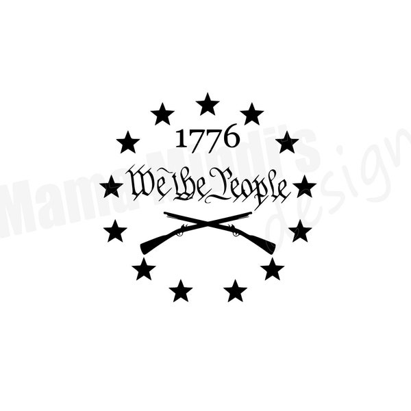 1776 We The People Design SVG, PNG & DXF