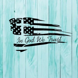 In God We Trust Distressed Flag SVG & PNG