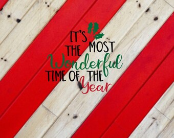 Wonderful Time of Year SVG, DXF, PNG (Digital Download)