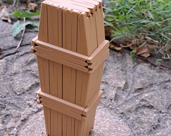 Ataúd de madera STL, archivo de impresión 3D, planos de ataúd de madera, ataúd antiguo STL, ataúd de mazmorra STL, contenedor de ataúd, decoraciones de Halloween STL