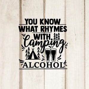 Você sabe o que rima com camping SVG, DXF e PNG