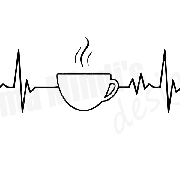 Coffee Hearbeat SVG & PNG