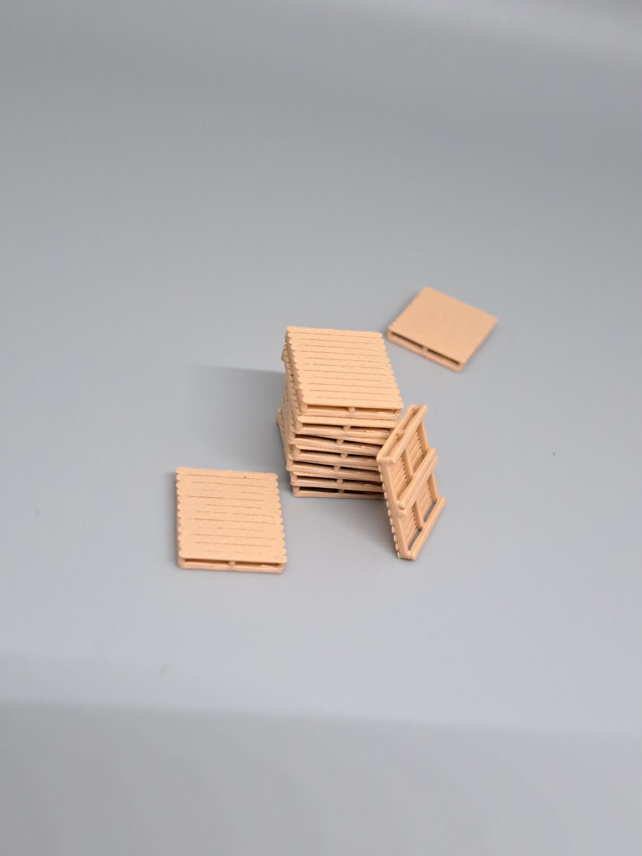 Ho Scale Pallet Racking HO Scale Pallets (20 Pcs) – 3D Printed Model Railroad Supplies - 1:87 ...