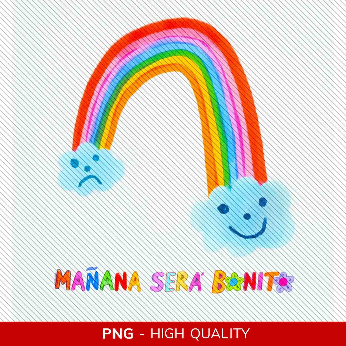 Karol G Manana Sera Bonito Rainbow High Quality PNG - Etsy