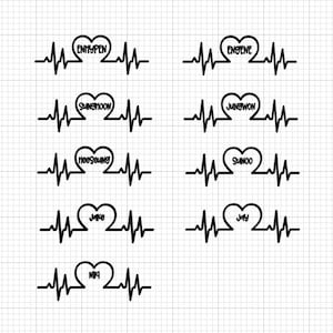 ENHYPEN: Heeseung, Jake, Jay, Jungwon, Niki, Sunghoon, Sunoo, Enhypen e Engene - SVG