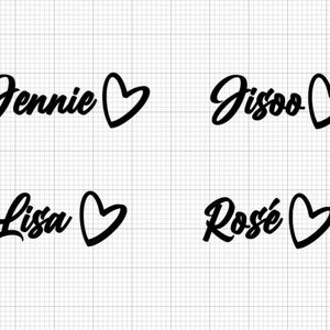 BLACKPINK: Jennie, Jisoo, Lisa, and Rose - SVGs