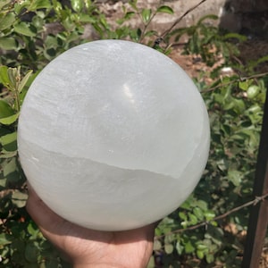 180mm Large selenite crystals sphere for healing