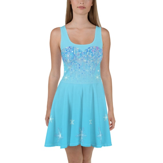 elsa skater dress Disney Frozen Toddler Girl Print Skater Dress, Sizes 12m-5t, Toddler Girl's, Size: 2T, Blue