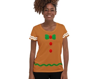 Gingerbread Man Women's Athletic T-shirt